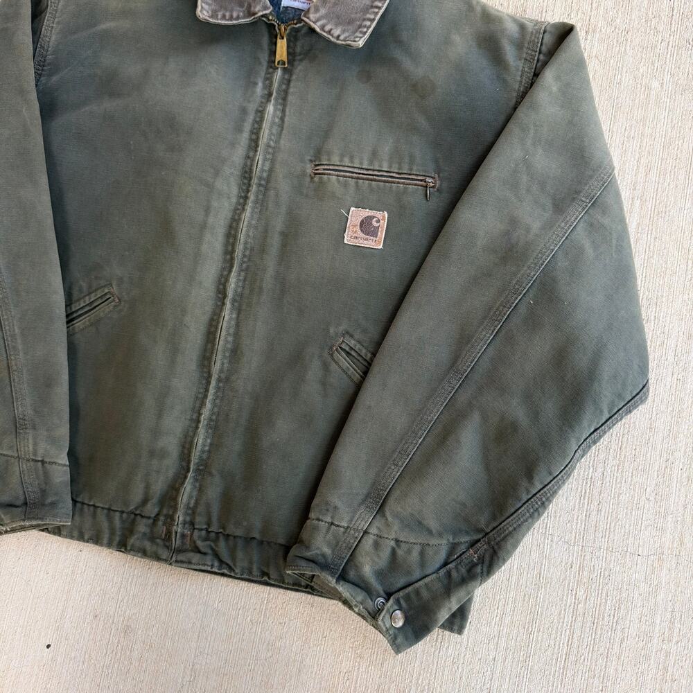 Carhartt faded green detroit work wear jacket - Picture 3 of 8